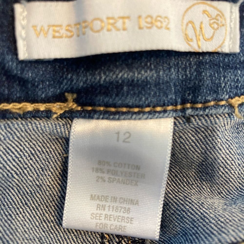 Westport 1962 Cool Tribal side embroidered High waist Cropped Jeans - Picture 9 of 12